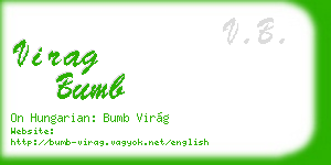 virag bumb business card